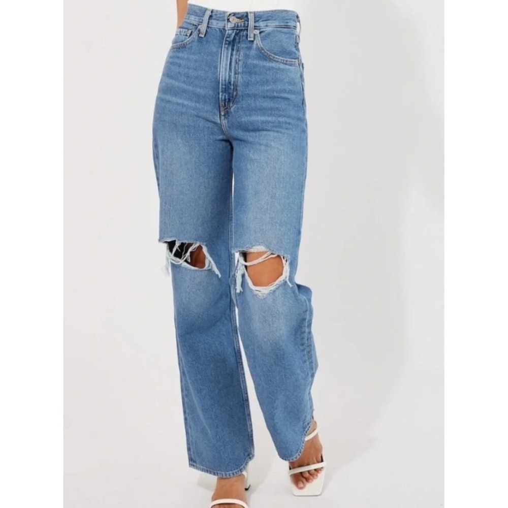 Levi's High Rise Loose Jean Distressed Wide Leg High Rise Jeans 25